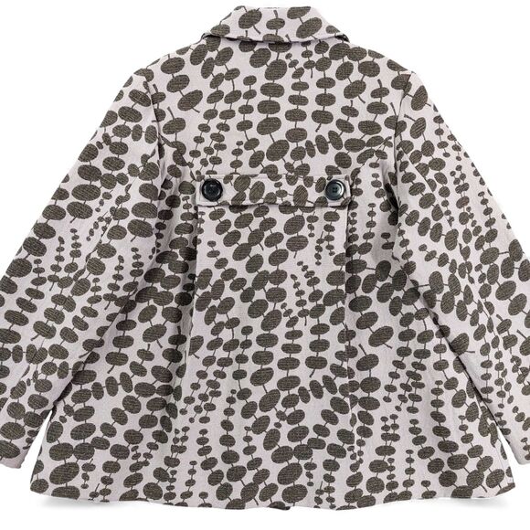 3 Sisters Women’s Sz XL Textured Jacquard Jacket Pinkish Brown Retro Artsy Swing - Picture 2 of 10